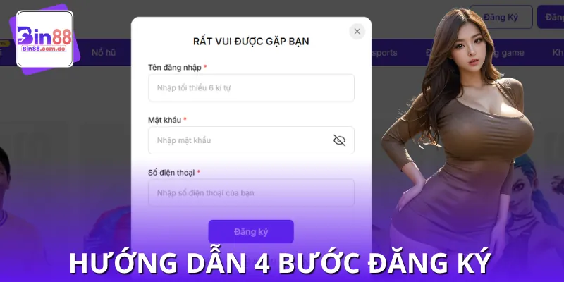 Chỉ 4 bước để thực hiện hình thức đăng ký