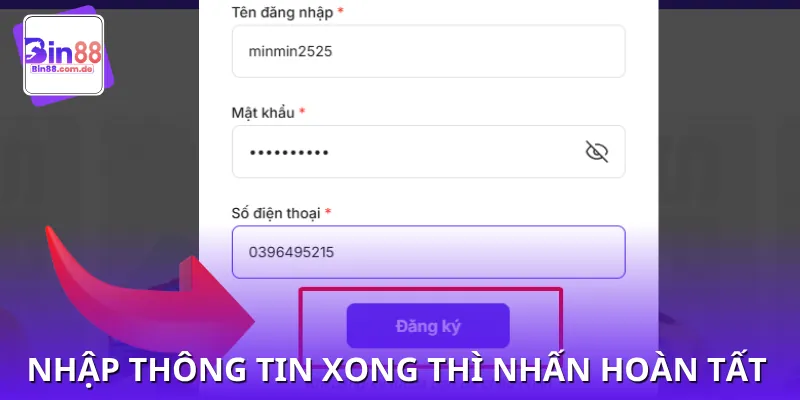 Sau khi điền nội dung thì xác nhận lại một lần nữa