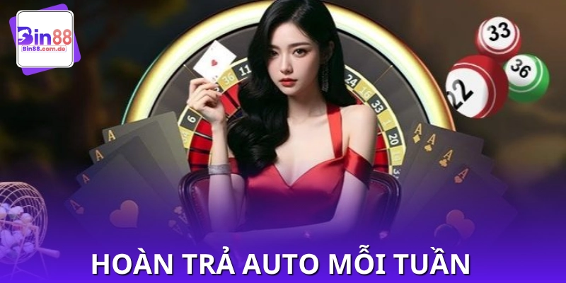 Siêu hoàn trả hàng tuần được tính theo tổng cược hợp lệ và cộng tự động mỗi thứ hai